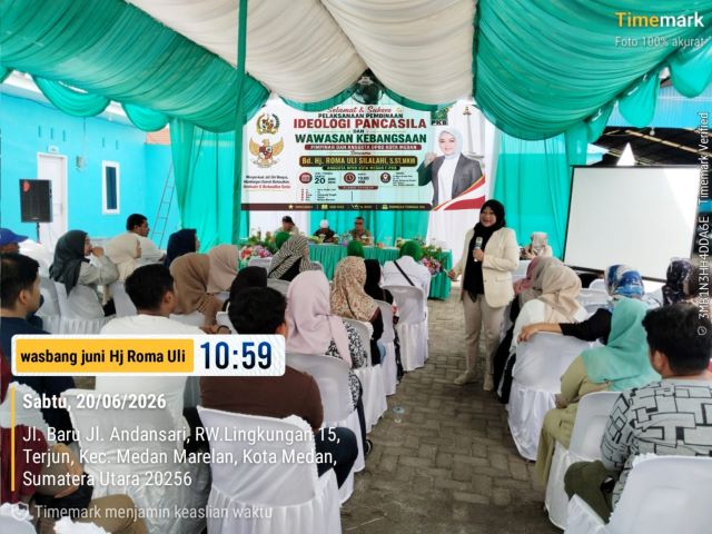 Anggota DPRD Medan Fraksi Hanura-PKB, Roma Uli Silalahi, sosialisasikan Ideologi Pancasila di Marelan 1