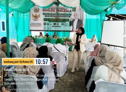 Anggota DPRD Medan Fraksi Hanura-PKB, Roma Uli Silalahi, sosialisasikan Ideologi Pancasila di Marelan