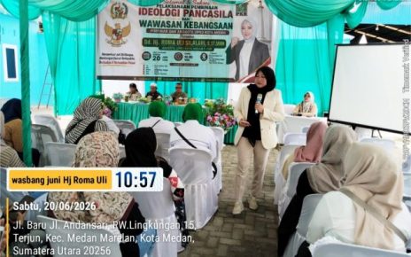 Anggota DPRD Medan Fraksi Hanura-PKB, Roma Uli Silalahi, sosialisasikan Ideologi Pancasila di Marelan