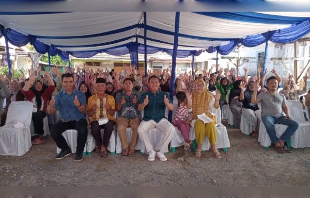 Anggota DPRD Medan Fraksi PAN, Bahrumsyah, foto bersama usai gelaran Sosper VI TA 2026 di Belawan