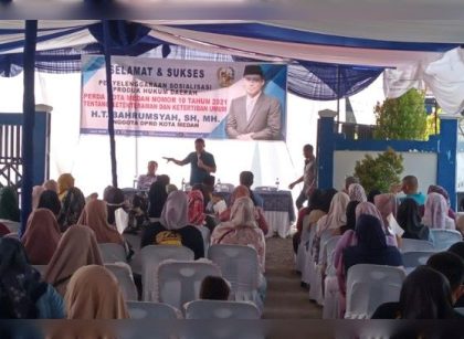 Anggota DPRD Medan Fraksi PAN, Bahrumsyah, gelar Sosper VI TA 2026 di Belawan