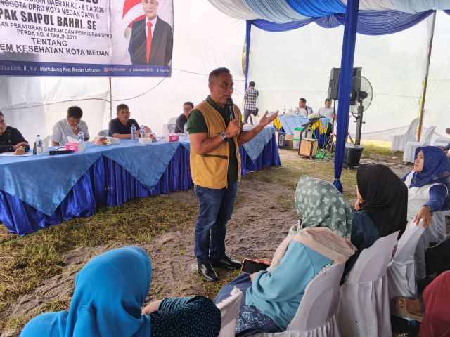 Anggota DPRD Medan Fraksi Partai NasDem, Saipul Bahri, gelar Sosper VI TA 2026 di Medan Labuhan 1