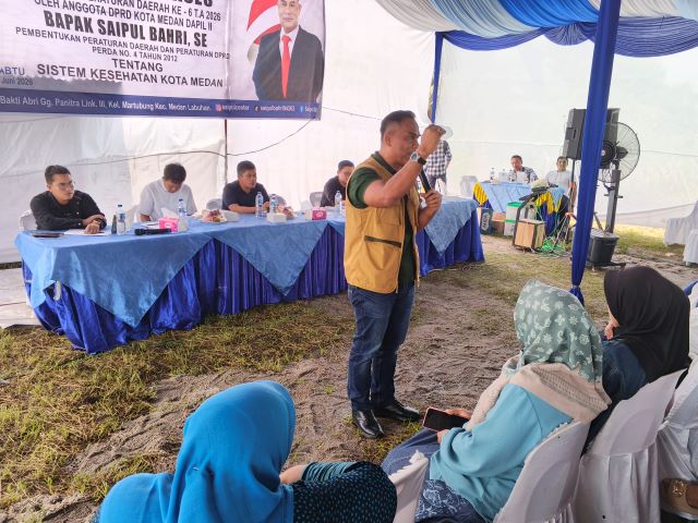 Anggota DPRD Medan Fraksi Partai NasDem, Saipul Bahri, gelar Sosper VI TA 2026 di Medan Labuhan 3