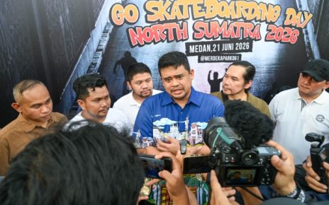 Gubernur Sumut, Bobby Nasution, beri keterangan usai saksikan skateboard di Lapangan Merdeka Medan