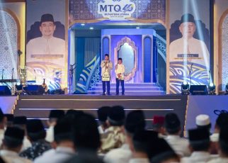 Gubernur Sumut, Bobby Nasution, di dampingi Wagubsu, Surya, pada pembukaan MTQ ke 40