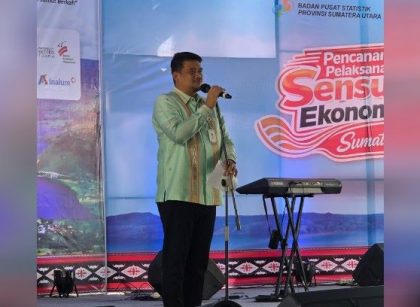 Gubernur Sumut, Bobby Nasution, pada Sensus Ekonomi di Simalungun