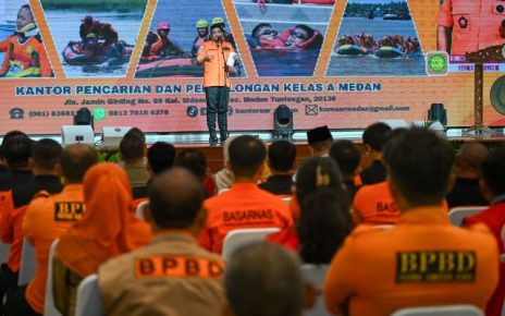 Gubernur Sumut, Bobby Nasution, pada pelatihan potensi pencarian di air