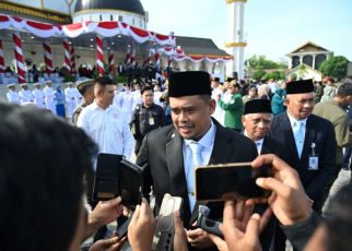 Gubernur Sumut, Bobby Nasution, usai upacara Harlah Pancasila 2026