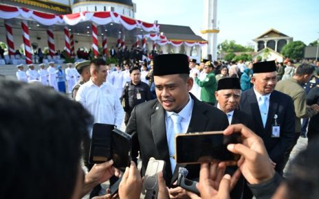 Gubernur Sumut, Bobby Nasution, usai upacara Harlah Pancasila 2026