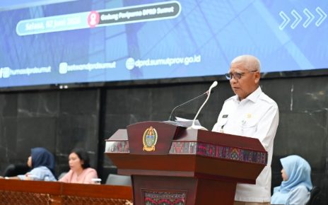 Wakil Gubernur Sumut, Surya, pada paripurna laporan Reses DPRD