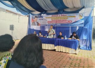 Wakil Ketua Fraksi Partai Demokrat, Dodi R Simangunsong, sosialisasikan Wasbang di Medan Kota 1
