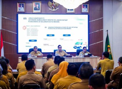 Wali Kota Medan, Rico Tri Putra Bayu Waas, pimpin Rakor bersama OPD