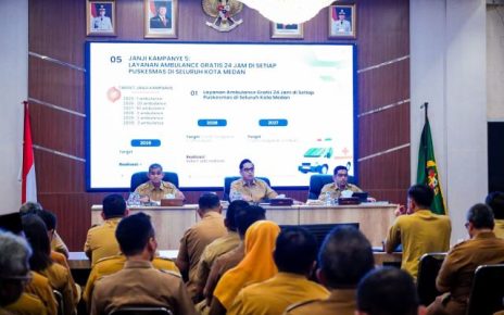 Wali Kota Medan, Rico Tri Putra Bayu Waas, pimpin Rakor bersama OPD
