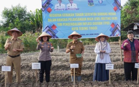 Wali Kota Tebingtinggi, Iman Irdian Saragih, pimpin gerakan seentak tanam bawang merah
