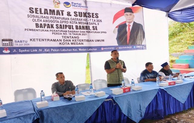 Anggota DPRD Medan Fraksi NasDem, Saipul Bahri, gelar Sosper VII TA 2026 di Medan Labuhan