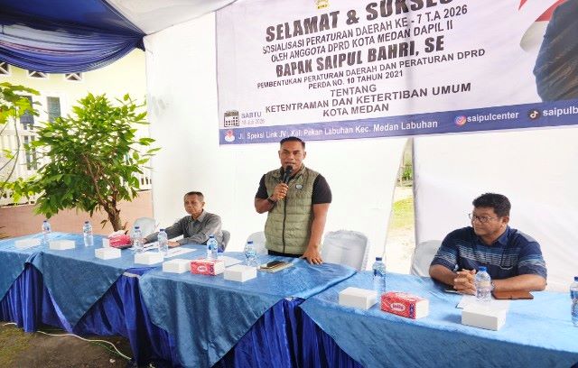 Anggota DPRD Medan Fraksi NasDem, Saipul Bahri, gelar Sosper VII TA 2026 di Medan Labuhan