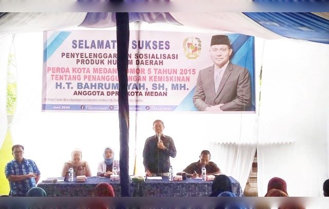 Anggota DPRD Medan Fraksi PAN-Perindo, T. Bahrumsyah, gelar Sosper VII TA 2026 di Marelan 1