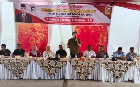Bendahara Fraksi PSI DPRD Medan, Reinhart Jeremy Anindhita, gelar Reses VI TA 2026 di Medan Deli