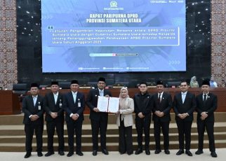 Gubernur Sumut, Bobby Nasution, pada Paripurna DPRD Sumut Ranperda Pertanggungjawaban APBD 2025