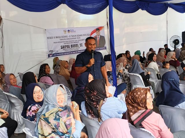 Sekretaris Fraksi Partai NasDem DPRD Medan, Saipul Bahri, gelar Reses VI TA 2026 di Jalan Abdul Sani Muthalib, Medan Marelan 2
