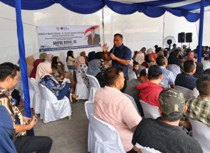 Sekretaris Fraksi Partai NasDem DPRD Medan, Saipul Bahri, gelar Reses VI TA 2026 di Jalan Abdul Sani Muthalib, Medan Marelan