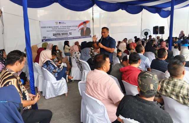 Sekretaris Fraksi Partai NasDem DPRD Medan, Saipul Bahri, gelar Reses VI TA 2026 di Jalan Abdul Sani Muthalib, Medan Marelan