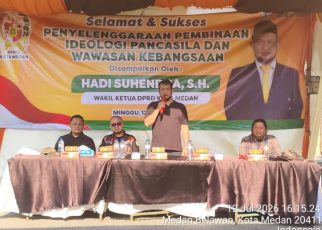 Wakil Ketua DPRD Kota Medan, Hadi Suhendra, gelar Wasbang di Medan Belawan
