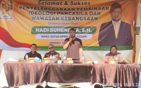 Wakil Ketua DPRD Kota Medan, Hadi Suhendra, gelar Wasbang di Medan Belawan