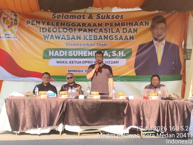Wakil Ketua DPRD Kota Medan, Hadi Suhendra, gelar Wasbang di Medan Belawan
