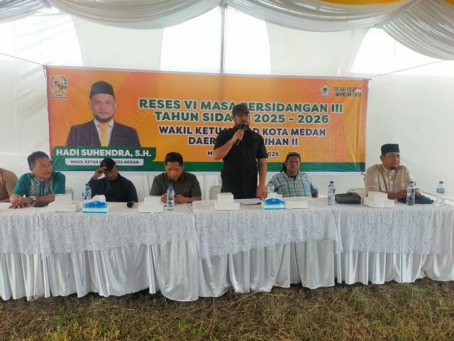 Wakil Ketua DPRD Medan, Hadi Suhendra, gelar Reses VI TA 2026 di Marelan