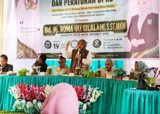 Wakil Ketua Fraksi Hanura-PKB DPRD Medan, Roma Uli Silalahi, gelar Sosper VII TA 2026 di Marelan