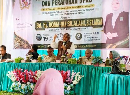 Wakil Ketua Fraksi Hanura-PKB DPRD Medan, Roma Uli Silalahi, gelar Sosper VII TA 2026 di Marelan