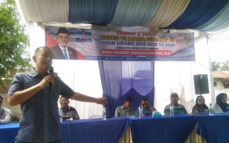 Wakil Ketua Fraksi Partai Demokrat DPRD Medan, Dodi Robert Simangunsong, gelar Reses VI TA 2026 di Medan Denai