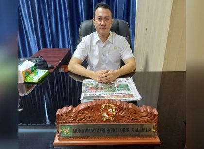 Anggota DPRD Medan Fraksi NasDem, M. Afri Rizki Lubis