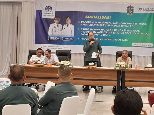 Dirut Perumda Tirtanadi, Ardian Surbakti, sosialisasikan pemasangan pipa baru