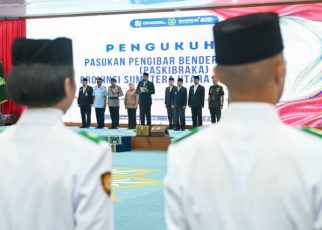 Gubernur Sumut, Bobby Nasution, kukuhkan Paskibraka 2026
