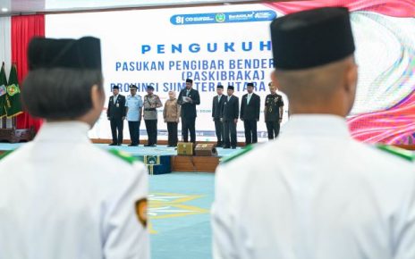 Gubernur Sumut, Bobby Nasution, kukuhkan Paskibraka 2026