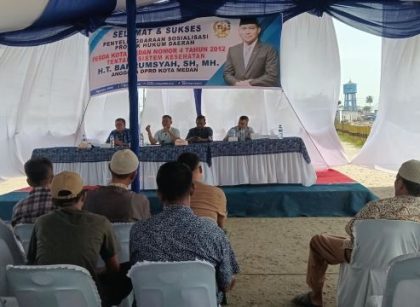 Ketua Fraksi PAN-Perindo DPRD Medan, T. Bahrumsyah, gelar Sosper VIII TA 2026 di Belawan