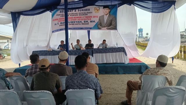 Ketua Fraksi PAN-Perindo DPRD Medan, T. Bahrumsyah, gelar Sosper VIII TA 2026 di Belawan