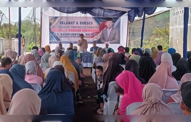 Ketua Fraksi PAN-Perindo DPRD Medan, T. Bahrumsyah, melaksanakan Pembinaan Ideologi Pancasila & Wasbang di Medan Belawan 1