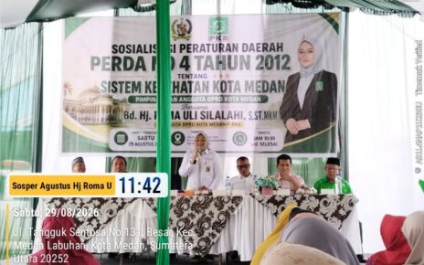 Wakil Ketua Fraksi Hanura-PKB DPRD Medan, Roma Uli Silalahi, gelar Sosper VIII TA 2026 di Medan Labuhan