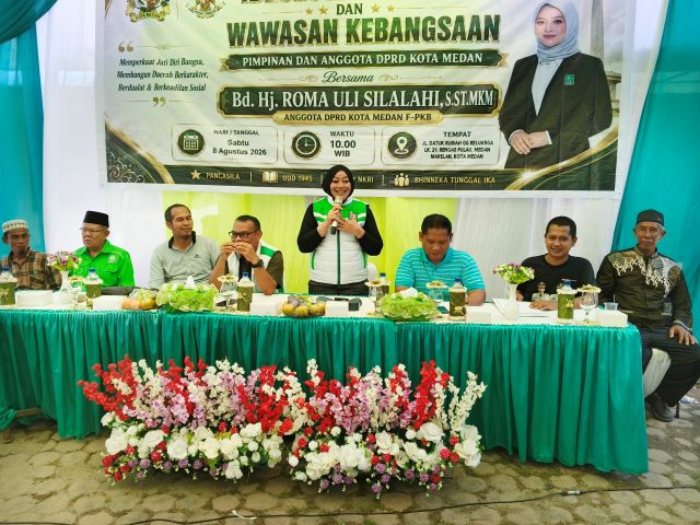 Wakil Ketua Fraksi Hanura-PKB DPRD Medan, Roma Uli Silalahi, melaksanakan Pembinaan Ideologi Pancasila & Wasbang di Medan Marelan 1