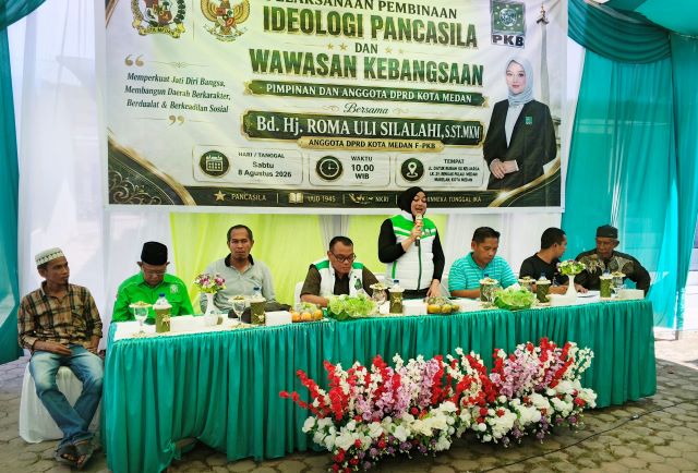 Wakil Ketua Fraksi Hanura-PKB DPRD Medan, Roma Uli Silalahi, melaksanakan Pembinaan Ideologi Pancasila & Wasbang di Medan Marelan 2