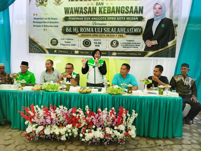 Wakil Ketua Fraksi Hanura-PKB DPRD Medan, Roma Uli Silalahi, melaksanakan Pembinaan Ideologi Pancasila & Wasbang di Medan Marelan