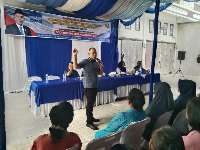 Wakil Ketua Fraksi Partai Demokrat DPRD Kota Medan, Dodi Robert Simangunsong, gelar Sosper ke VIII TA 2026 di Medan Kota