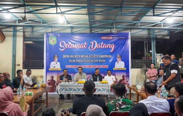 Wali Kota Medan, Rico Tri Putra Bayu Waas, serap aspirasi warga di Medan Tembung