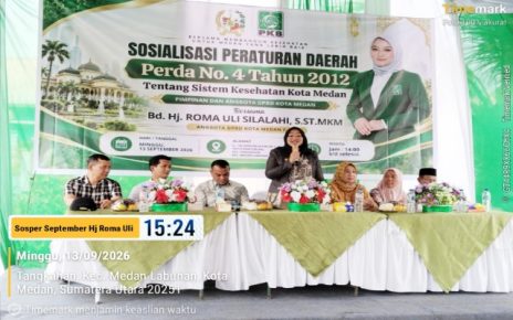 Anggota DPRD Medan Fraksi Hanura-PKB, Roma Uli Silalahi, gelar Sosper IX TA 2026 di Medan Labuhan