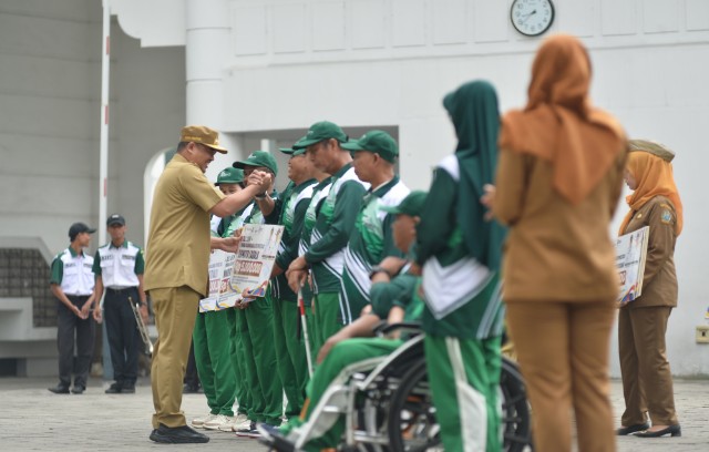 Gubernur Sumut, Bobby Nasution, beri tali asih pada peringatan Haornas 2026