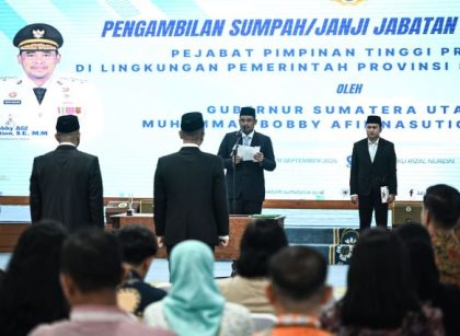 Gubernur Sumut, Bobby Nasution, lantik 3 pejabat eselon II