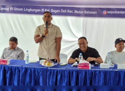 Sekretaris Fraksi Partai NasDem DPRD Medan, Saipul Bahri, gelar Sosper IX TA 2026 di Bagan Deli Belawan